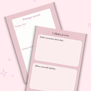 Pink napló és tervező 2026 - otthon & életmód - papír, írószer - jegyzetfüzet & napló - Meska.hu