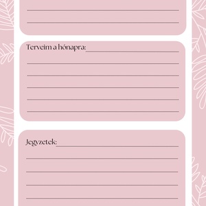 Pink napló és tervező 2026 - otthon & életmód - papír, írószer - jegyzetfüzet & napló - Meska.hu
