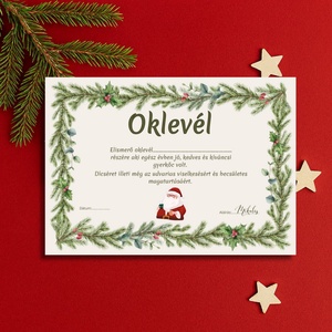Mikulás levél és oklevél  - Meska.hu