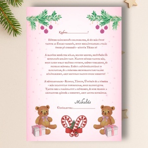 Mikulás levél és oklevél kislányoknak - Meska.hu