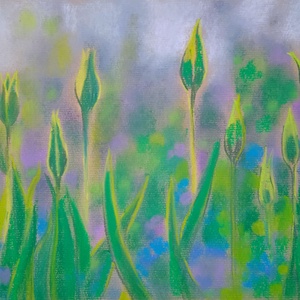 Tavaszi vázlat, Művészet, Festmény, Pasztell, Festészet, Fotó, grafika, rajz, illusztráció, MESKA