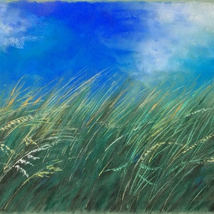 Szélben, Művészet, Festmény, Pasztell, Festészet, Fotó, grafika, rajz, illusztráció, MESKA