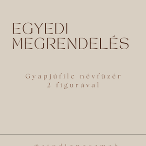 Egyedi névfüzér 2 figurával - Meska.hu