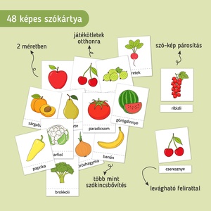 Zöldség-gyümölcs felfedező csomag - játék & sport - készségfejlesztő és logikai játék - oktató játékok - Meska.hu