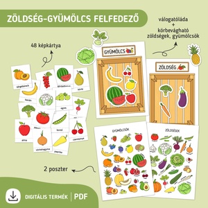 Zöldség-gyümölcs felfedező csomag, Játék & Sport, Készségfejlesztő és Logikai játék, Oktató játékok, Fotó, grafika, rajz, illusztráció, MESKA