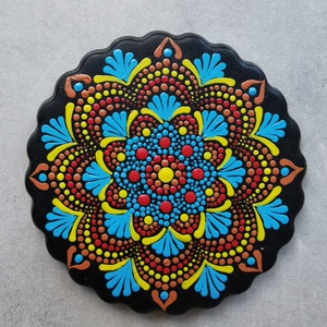 Gipszre festett mandala kő/hűtőmágnes - Többféle/1., Otthon & Életmód, Dekoráció, Spiritualitás, Mandala, Festett tárgyak, MESKA