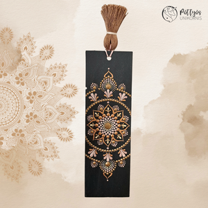 Fa alapra festett mandala könyvjelző - Rosegold - könyv & zene - könyvjelző - Meska.hu