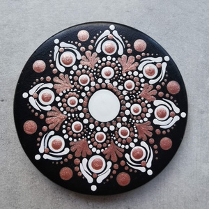 Gipszre festett mandala kő/hűtőmágnes - Többféle/1. - otthon & életmód - dekoráció - spiritualitás - mandala - Meska.hu
