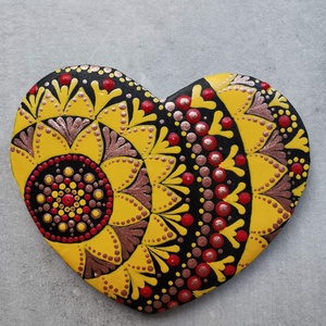 Gipszre festett mandala kő/hűtőmágnes - Többszínű/2. - otthon & életmód - dekoráció - spiritualitás - mandala - Meska.hu