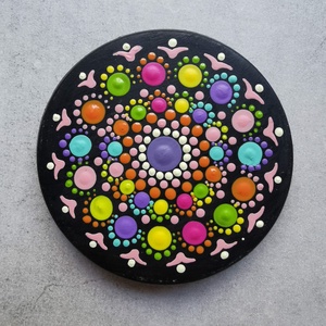 Gipszre festett mandala kő/hűtőmágnes - Többféle/1. - otthon & életmód - dekoráció - spiritualitás - mandala - Meska.hu
