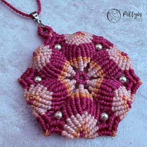 Mikromakramé mandala-virág ékszer szett, Ékszer, Karkötő, Fonott karkötő, Ékszerkészítés, Csomózás, MESKA