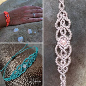 Többféle mikromakramé karkötő - választható színvariációkban, Ékszer, Karkötő, Fonott karkötő, Ékszerkészítés, Csomózás, MESKA