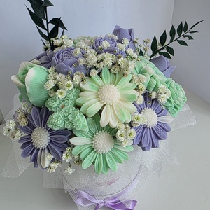 Kézműves Szójaviasz Virágbox, Otthon & Életmód, Virágdekoráció, Virágok, Virágbox, Gyertya-, mécseskészítés, MESKA