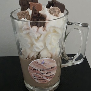 „Édes Bűnbeesés” – Kézműves szójaviasz desszertgyertya (Brownie illattal), Otthon & Életmód, Gyertya, illat, aroma, Gyertya, , Varázsold meghitté az otthonodat az "Édes Bűnbeesés" desszertgyertyánkkal! Ez a különleges, kézzel ..., MESKA