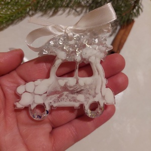 Epoxy karácsonyfadísz - karácsony - karácsonyi lakásdekoráció - karácsonyfadíszek - Meska.hu