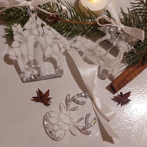 Epoxy karácsonyfadísz - karácsony - karácsonyi lakásdekoráció - karácsonyfadíszek - Meska.hu