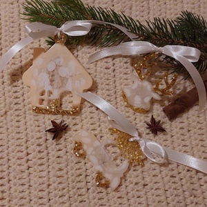 Epoxy karácsonyfadísz - karácsony - karácsonyi lakásdekoráció - karácsonyfadíszek - Meska.hu