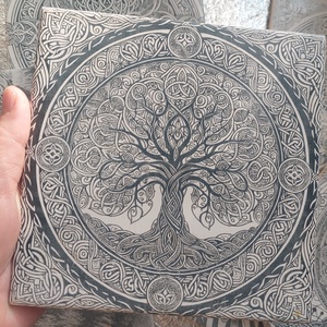 Lézergravírozott csempék - otthon & életmód - dekoráció - fali és függő dekoráció - csempe - Meska.hu