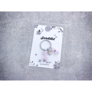 Szeretettel kulcstartó rózsakvarccal, Táska & Tok, Kulcstartó & Táskadísz, Kulcstartó, , MESKA