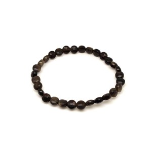 Arany obszidián fazettált korong karkötő 64 mm, Ékszer, Karkötő, Ásványkarkötő, , MESKA