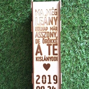 Fa boros doboz - szülőköszöntő ajándék - esküvő - emlék & ajándék - köszönőajándék - Meska.hu