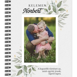 Saját fotós személyre szabható - Gyönyörű levelek mintás A6-os füzet, Otthon & Életmód, Papír, írószer, Jegyzetfüzet & Napló, , MESKA