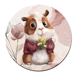 Cuki virágos tengerimalac mintás bögre alátét, , , MESKA