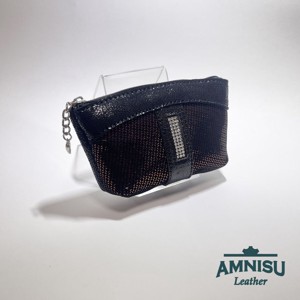 Fekete - bronz mintás egy cipzáras egyenes swarovski köves kulcstartó E8020, Táska & Tok, Kulcstartó & Táskadísz, Kulcstartó, , MESKA