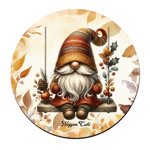 Hintázó őszi manó mintás bögre alátét, , , MESKA