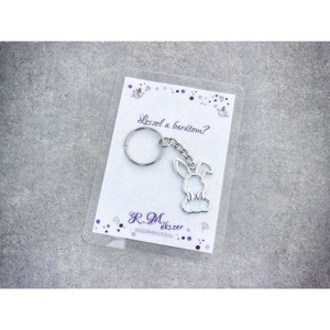 Leszel a barátom stílusos nyuszi medálos kulcstartó, Táska & Tok, Kulcstartó & Táskadísz, Kulcstartó, , MESKA