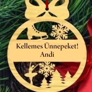 Neves karácsonyfadísz, Karácsony, Karácsonyi lakásdekoráció, Karácsonyfadíszek, , MESKA