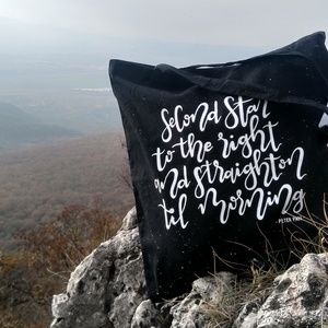 Pán Péter vászontáska, Táska & Tok, Bevásárlás & Shopper táska, Shopper, textiltáska, szatyor, Fotó, grafika, rajz, illusztráció, MESKA