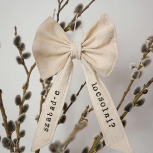 Szabad-e locsolni? tavaszi dekor masni, Otthon & Életmód, Dekoráció, Fali és függő dekoráció, Falra akasztható dekor, Varrás, MESKA