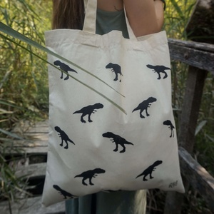 t-rex mintás vászontáska - Meska.hu