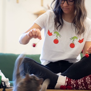 Grinch cici karácsonyi póló - ruha & divat - női ruha - póló, felső - Meska.hu