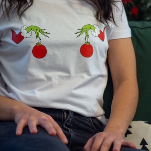 Grinch cici karácsonyi póló - ruha & divat - női ruha - póló, felső - Meska.hu