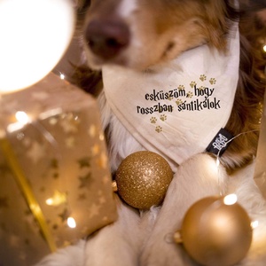 rosszban sántikálok kutya/cica kendő, Otthon & Életmód, Kisállatoknak, Kutyáknak, Kutya ruházat, Varrás, MESKA