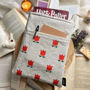 tulipános könyvtasi, Könyv & Zene, Könyvtok, Varrás, MESKA