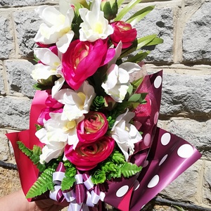 Orchideás,boglárkás csokor - otthon & életmód - dekoráció - virágdísz és tartó - csokor & virágdísz - Meska.hu