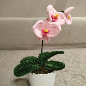 Orchidea zsenilia drótból  - otthon & életmód - dekoráció - virágdísz és tartó - csokor & virágdísz - Meska.hu