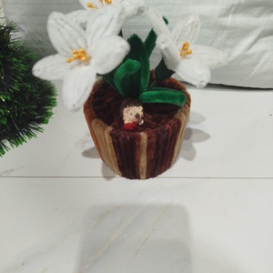 Mini liliomok kaspóban fehér - Meska.hu