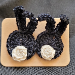 Nyuszi fülbevaló, Ékszer, Fülbevaló, Pötty fülbevaló, Horgolás, MESKA