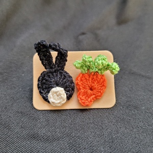 Nyuszi-répa páros fülbevaló - ékszer - fülbevaló - pötty fülbevaló - Meska.hu