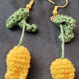 Tulipán lógós fülbevaló - ékszer - fülbevaló - lógó fülbevaló - Meska.hu