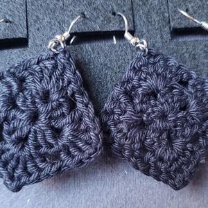 Nagy négyszög fülbevaló - ékszer - fülbevaló - lógó fülbevaló - Meska.hu