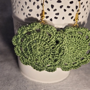 Csipkerék, Ékszer, Fülbevaló, Lógó fülbevaló, Horgolás, MESKA