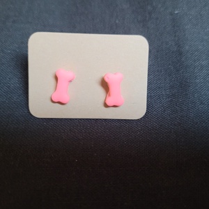 Pici csont fülbevaló - ékszer - fülbevaló - pötty fülbevaló - Meska.hu