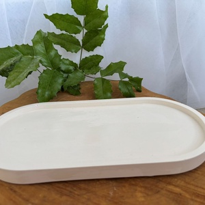 Ovális alakú tálca (nagy), Otthon & Életmód, Dekoráció, Asztal és polc dekoráció, Dekorációs tál, tartó, Gipszöntés, MESKA