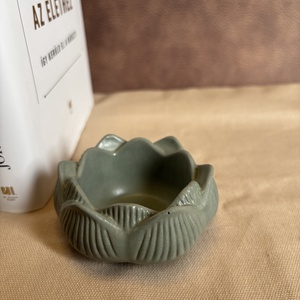 Gipsz - Cement Lótuszvirág mécsestartó - otthon & életmód - gyertya, illat, aroma - gyertyatartó - Meska.hu