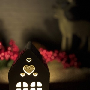 Gipsz - Cement Házikó mécsestartó - otthon & életmód - gyertya, illat, aroma - gyertyatartó - Meska.hu